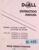 DoAll-Doall C-1213A, C-1213M CE1213A CE1213M, Band Saw, Instructions Manual 1982-C1213A-C1213M-CE1213A-CE1213M-01